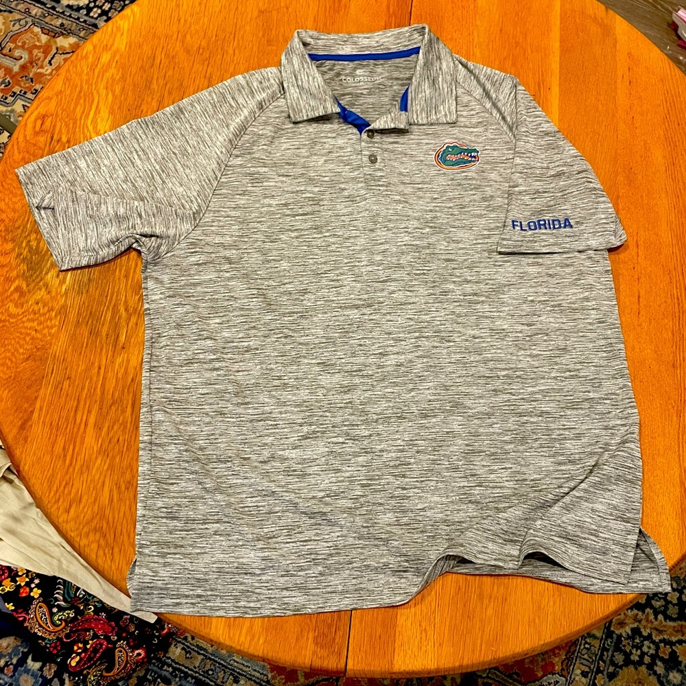 Colosseum Florida Gators UF Polo Shirt, heather gray,  XL